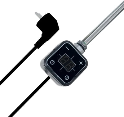 Radiatorconnect elektrisch verwarmingselement met digitale schakelaar 700 Watt - Zwart.