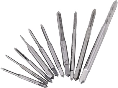 Dailygoods- Micro Tap Set - Set van 10 Ronde Taps - Hoogwaardig Staal - Standaard Ontwerp - Voor Klok en Horloge - Schokbestendig en Duurzaam