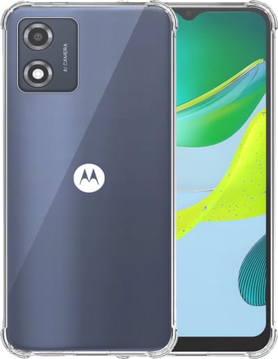 Telefoonhoesje Geschikt voor Motorola Moto E13 Transparant - Shockproof TPU Siliconen Case met Stootrand Doorzichtig - Smartphonica geschikt voor Motorola Moto E13