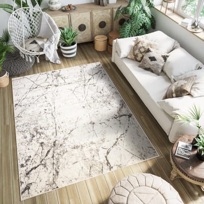 Tapiso Petra Vloerkleed Beige Woonkamer Slaapkamer Tapijt Maat- 80x150