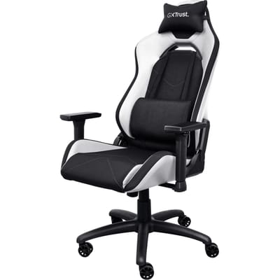 Trust GXT 714W Ruya - Ergonomische Gamestoel - 3D-armleuningen - Ademende Stof en PU-leer - Tot 150 kg - Wit