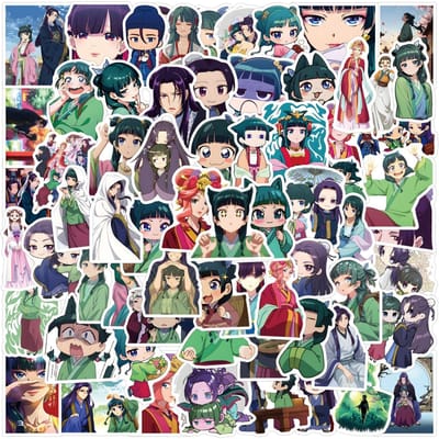 120 stuks De Apotheker Dagboeken Stickers Anime Maomao Waterdicht Graffiti Telefoonhoes Skateboard Laptop Cartoon Sticker Speelgoed Set wit