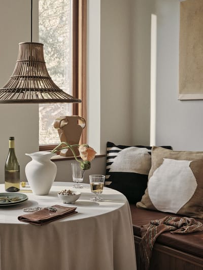 Broste Copenhagen rieten lampenkap Ciba L 70 x 40 cm