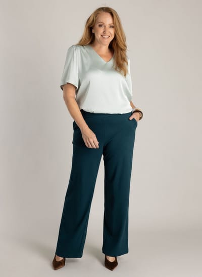 YEST CURVE Nadeche Essential Bottoms - Teal Green - maat W2(50) / L30