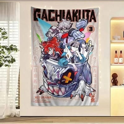 1 Stuk Gachiakuta Anime Wandkleed Manga Cover Wandkleed Achtergronddoek Voor Woonkamer Slaapkamer Edgy Stedelijke Esthetiek Woondecoratie 60cmX90cm