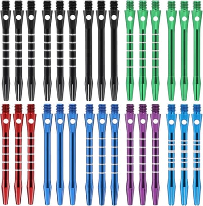 Dartpijl Stelen - Reserve Onderdelen - Darts Spelen - Aluminium Constructie - 53 mm Lengte - Kleurrijk