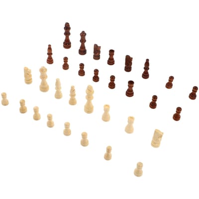 Schakstukken Alleen 91mm Koningshoogte 32 STUKS Twee Kleuren Schaken Pionnen voor Thuisfeest beige
