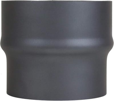 Rookpijp uitbreiding staal - Kachelpijp adapter - Verbinding maken - Hittebestendige lak - 130 naar 150 mm - Grijs