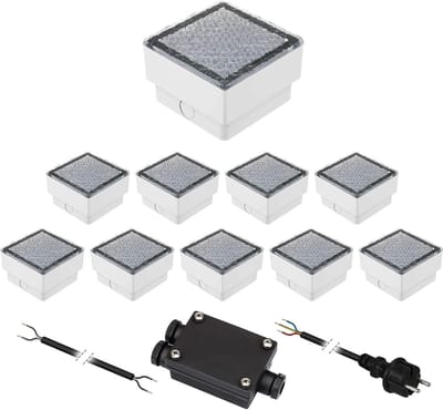 LED Stoeptegels - Grondlampen Tuin - Pad Verlichting - Beloopbaar tot 500kg - 10x10cm - Warm Wit