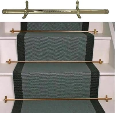 Tapijtstangenset - Trap loper bevestiging - Trap decoratie - Duurzame messing constructie - 100 cm lengte - Messing