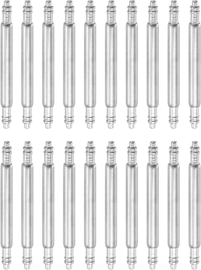20 Stuks Veerpennen voor Horloges - 16 mm, Dikte 1,8 mm, Roestvrij Staal, Reservepennen voor Armbanden, Dubbele Randen en Duurzaam Ontwerp