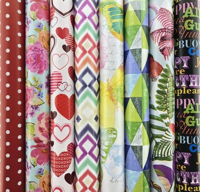 Präsenta Assortiment luxe Cadeaupapier inpakpapier - 200 x 70 cm - 5 rollen