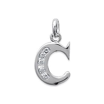 Blinx Jewels Zilveren Hanger Letter C Steentjes