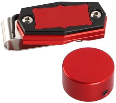 Dailygoods - Poolkrijthouder - Draagbare magnetische houder - Verbeter je spelervaring - Rood - Ideaal voor biljartliefhebbers - Perfect voor snooker...