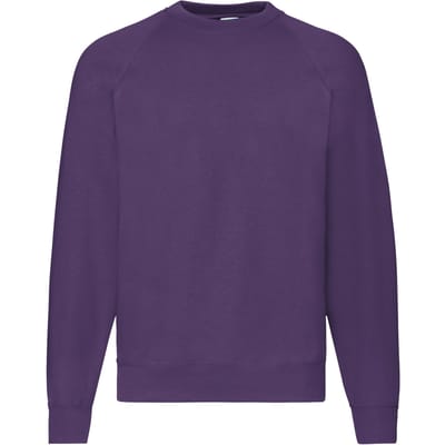 Fruit of the Loom Heren Klassiek Raglan Sweatshirt (Paars)
