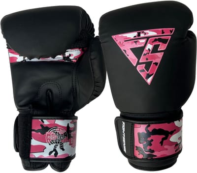 FIGHTSENSE Fury Bokshandschoenen Camo Pink – PU Leer – Klittenband – Training & Sparring - 14OZ