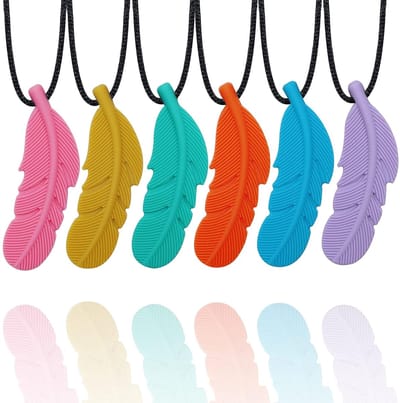 OUYLAF Bijtketting Set - bijtketting staaf - Kauwketting voor kind - Bijtketting Kauwketting - bijtketting meisjes - Kauwsieraad - bijtketting - 6PCS