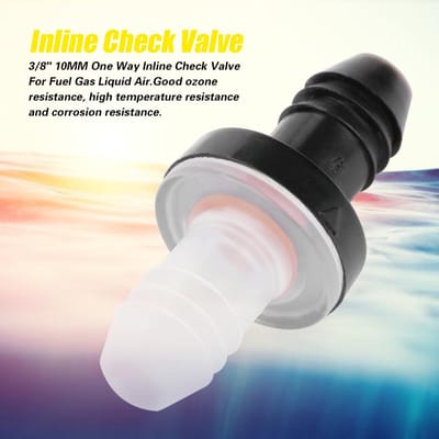 3 8 10MM Clapet anti-retour en ligne unidirectionnel pour carburant, gaz, liquide, air(Coque PP Étanchéité SILICONE )