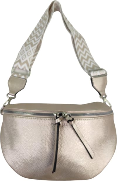 Flora&Co - Crossbody heuptas bumbag - fashion riem - soft - parlemoer - vegan - large size