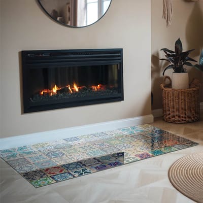 Coloray Vloerplaat Houtkachel - Onderplaat Kachel - 140 cm x 70 cm - Houtkachel Vloerplaat - Blauw Vloerplaat Kachel - Verwarmingsaccessoires - Vloerplaat voor Houtkachel - Vloerplaat Open Haard - Vloerplaat Voor Kachel