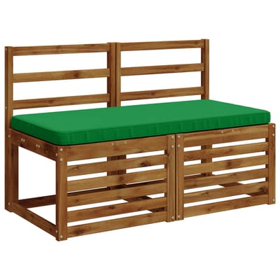 vidaXL - 1-delig - Bankkussen - VUGHT - 100% - Polyester - Groen - 100 - x - 50 - x - 5 - cm