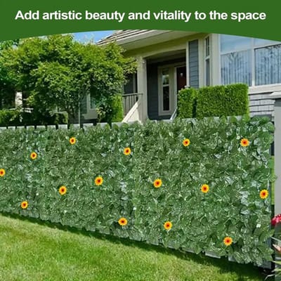 Kunstmatige Klimop Schutting - Privacy Scherm Tuin - Buitenruimte Aankleden - Verbeterde Privacybescherming - 1x3m - Donkergroen