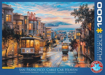 Eurographics - San Francisco Kabelbaanparadijs [San Francisco Cable Car Heaven] - Eugene Lushpin - 1000 stukjes 68×48cm (b×h) - Legpuzzel