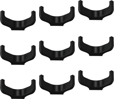 SOTECH 9 stuks Dubbele haken BILL zwart mat 72,5 x 29 x 37,5 mm met verborgen montage Jashaken uit de BlackLine collectie