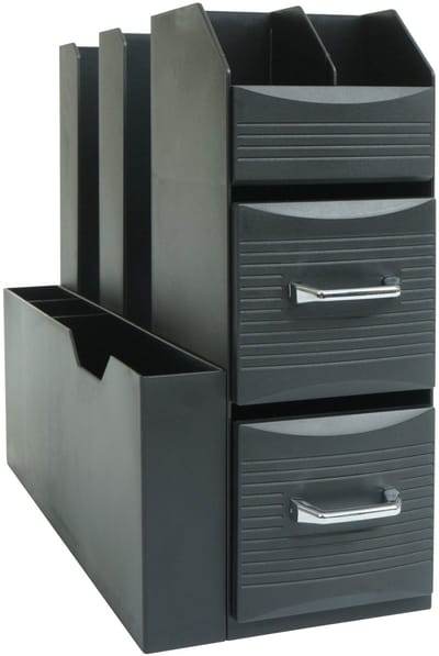 Koffie station voor accessoires MCW-L97, thee koffie organiser opbergdoos met 2 lades en 7 compartimenten, 29x14x33cm