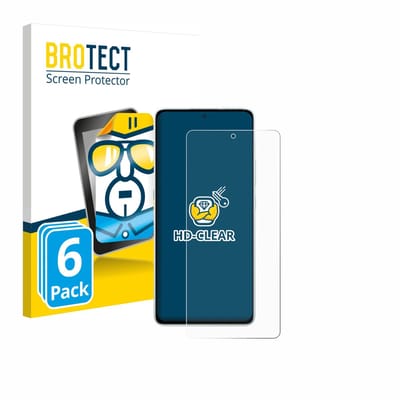 BROTECT - Screenprotector voor Xiaomi Redmi Note 14 5G - Folie Beschermfolie transparant 6 Stuks