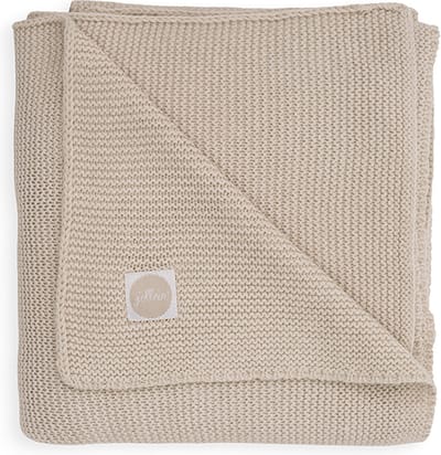 Jollein Deken Wieg 75x100cm - Basic Knit - Nougat - Wiegdekentje Baby