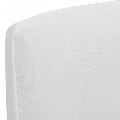 vidaXL - 6 - st - Stoelhoezen - recht - stretch - wit