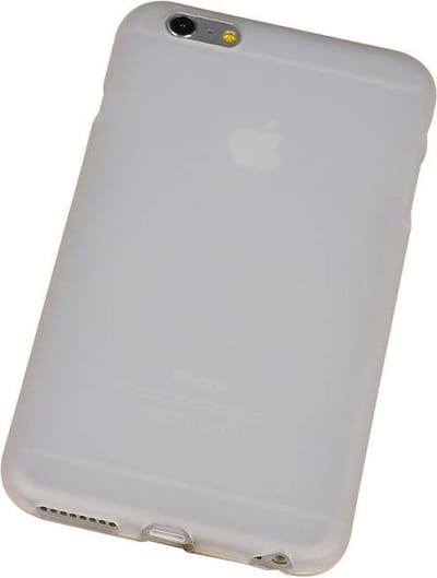 Apple iPhone 6 Plus TPU Hoesje Transparant Wit ?Back Case Bumper Hoes Cover