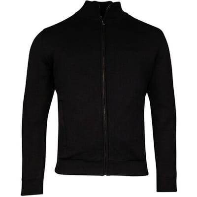 Thomas Maine Vest Merino Wool Lined Cardigan Zip Collar Navy / male