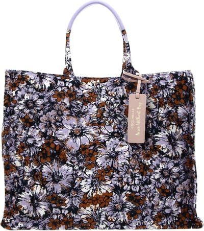 COCCINELLE Shopper Never Without Bag Ca. Flow Handbag Prin. Eff. Canvas Fab. Multi. Lavender Veelkleurig