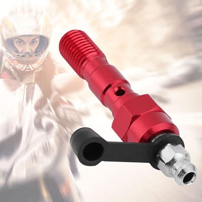 Motorfiets M10*1,25mm Remklauw Schroef Banjo Bout Ontluchtingsnippel Ringetjes Stofkap Rood rood