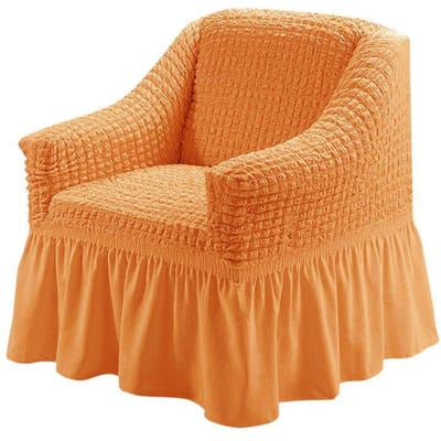 Stof met Rok Bankhoes 90-140cm Maat Volledig Pakket Enkele Universele Elastische Bankhoezen Amerikaans Rustiek Vier Seizoenen S 90-140C orange