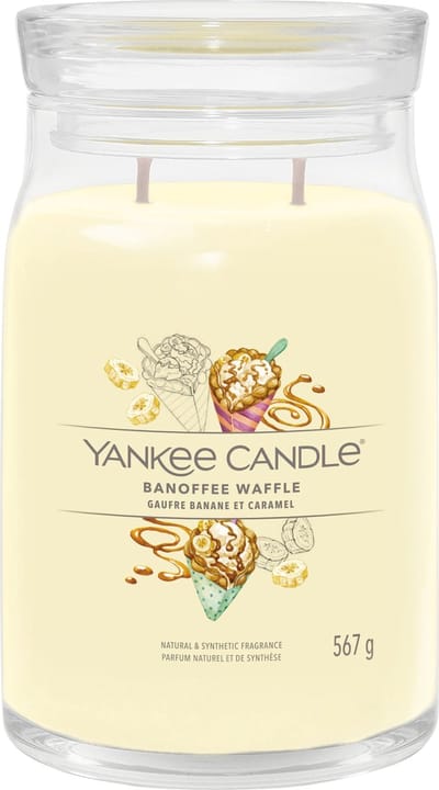 Yankee Candle - Banoffee Waffle Large Jar Geurkaars - 90 branduren - twee lonten