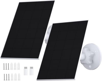 Zonnepaneel voor Bewakingscamera - Waterdicht 2,5W Zonnepaneel met 3m Kabel voor DC 5V Batterij Oplading