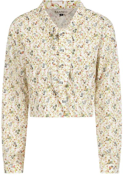 Banned - Cherry Squirrel Blouse - XS - Wit