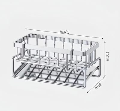 RVS Sponshouder voor de Keuken, Praktische Afvoerbox voor de Gootsteen, Keukenaccessoires en Organisatie