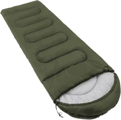 Slaapzak Katoen - Outdoor Bag - Kamperen en Wandelen - Lichtgewicht en Draagbaar - 190x85cm - Groen