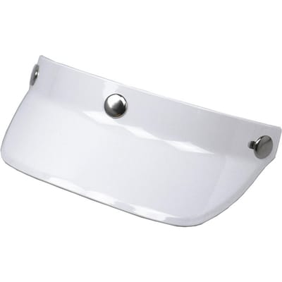 Universeel 3 Drukknoop Vizier Opklapbaar Windscherm voor Open Gezicht Motorhelm White white