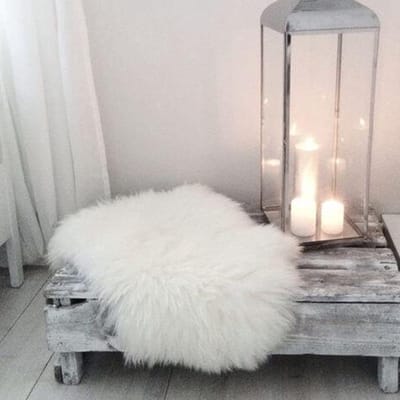WOOOL Lamsvacht Wit (80cm) 100% Echt Wol - ECO Gelooid - Heerlijk Zacht Schapenvachtje