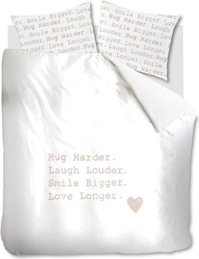 Snoozing Mads Dekbedovertrek - Tweepersoons - 200x200/220 cm - White