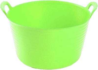 Plasticforte flexibele emmer/kuip - groen - kunststof - rond - 56 liter - 60 x 53 x 38 cm - wasmanden - tuinafval - speelgoed