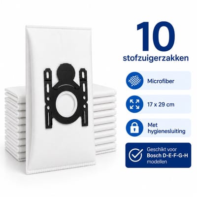 Kleanburg® - Geschikt voor Bosch & Siemens - Stofzuigerzakken - 10 stuks - G-ALL