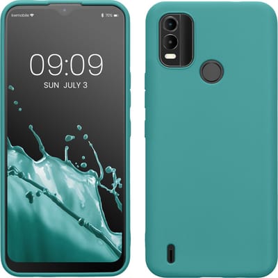 kwmobile telefoonhoesje geschikt voor Nokia C21 Plus - Hoesje voor smartphone - Back cover in mat petrol