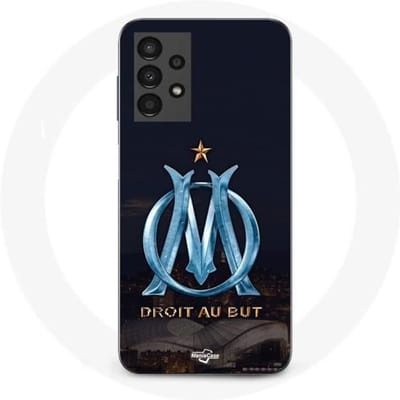 Coque - OM - Galaxy A13 4G - Logo bleu et doré - Souple - Protection quotidienne blauw