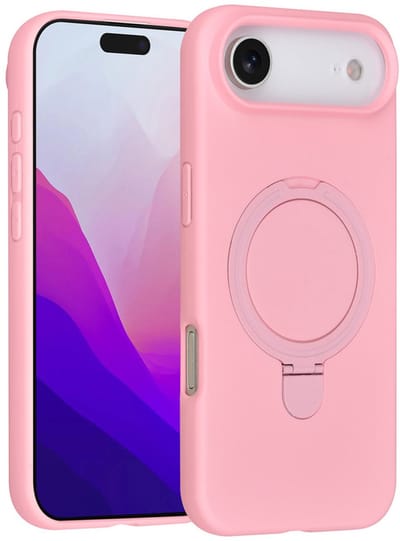 TUNIQ Back cover iPhone 17 Air - Sakura Pink - Met MagSafe Ring Stand - Slank en Beschermend
